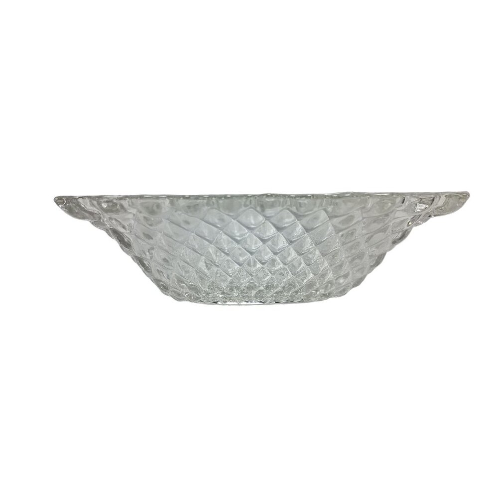 Indiana Clear Glass Diamond Quilt Square Candy Dish Nut Snack Bowl Vintage - Picture 6 of 9